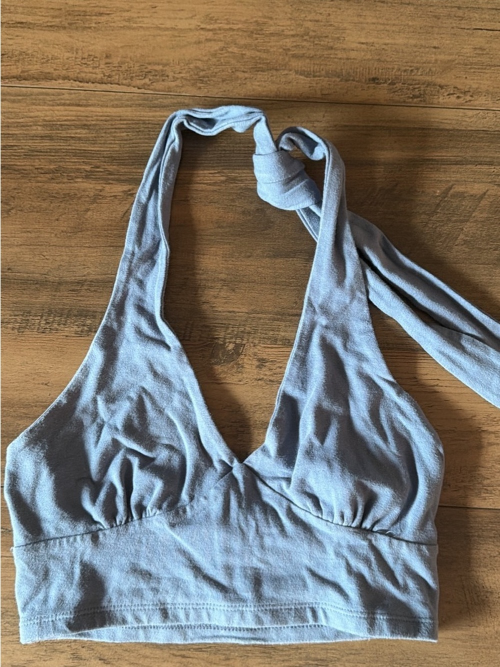 Light Blue Halter Bralette Top